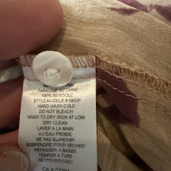 Sash 100% silk leopard print button down shirt - size 12 - vintage - Picture 7 of 7